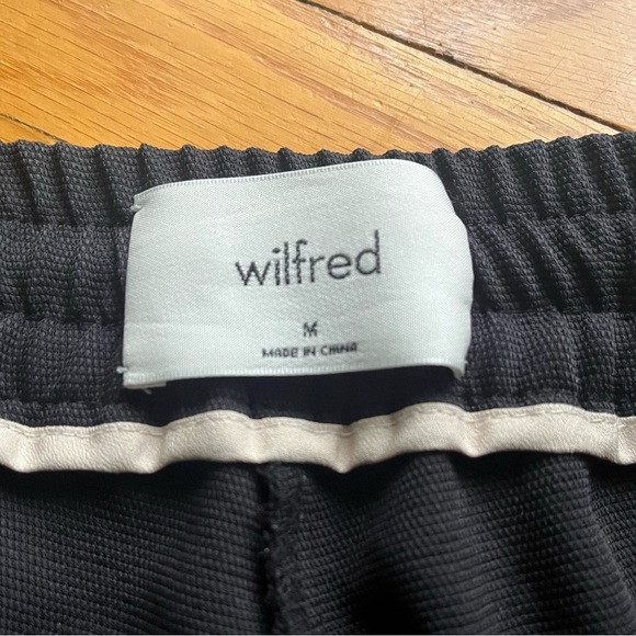 ARITZIA Wilfred Black Buffon Pant Cuffed Ankle Jogger Trousers Size M - Picture 10 of 11